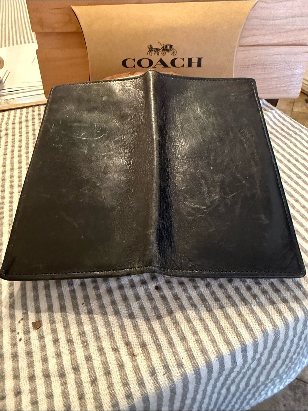 Coach Black Leather Long Wallet with Card Slots - Picture 3 of 9